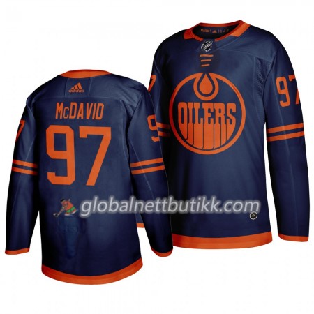 Edmonton Oilers Hockeydrakt Connor McDavid 97 Adidas 2019-2020 Blå Authentic - Herre